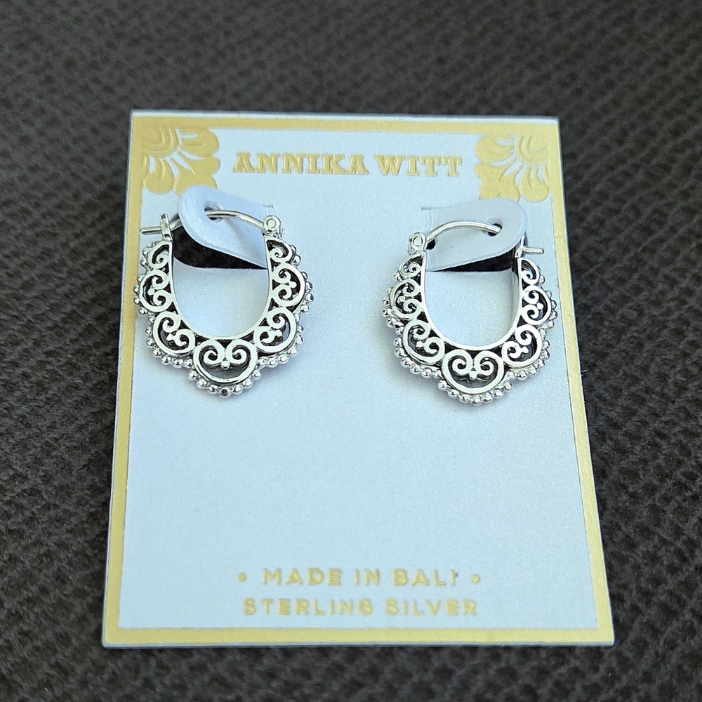 Annika Witt Small Sterling Silver🤍 Bali🇲🇨 Tribal Earrings